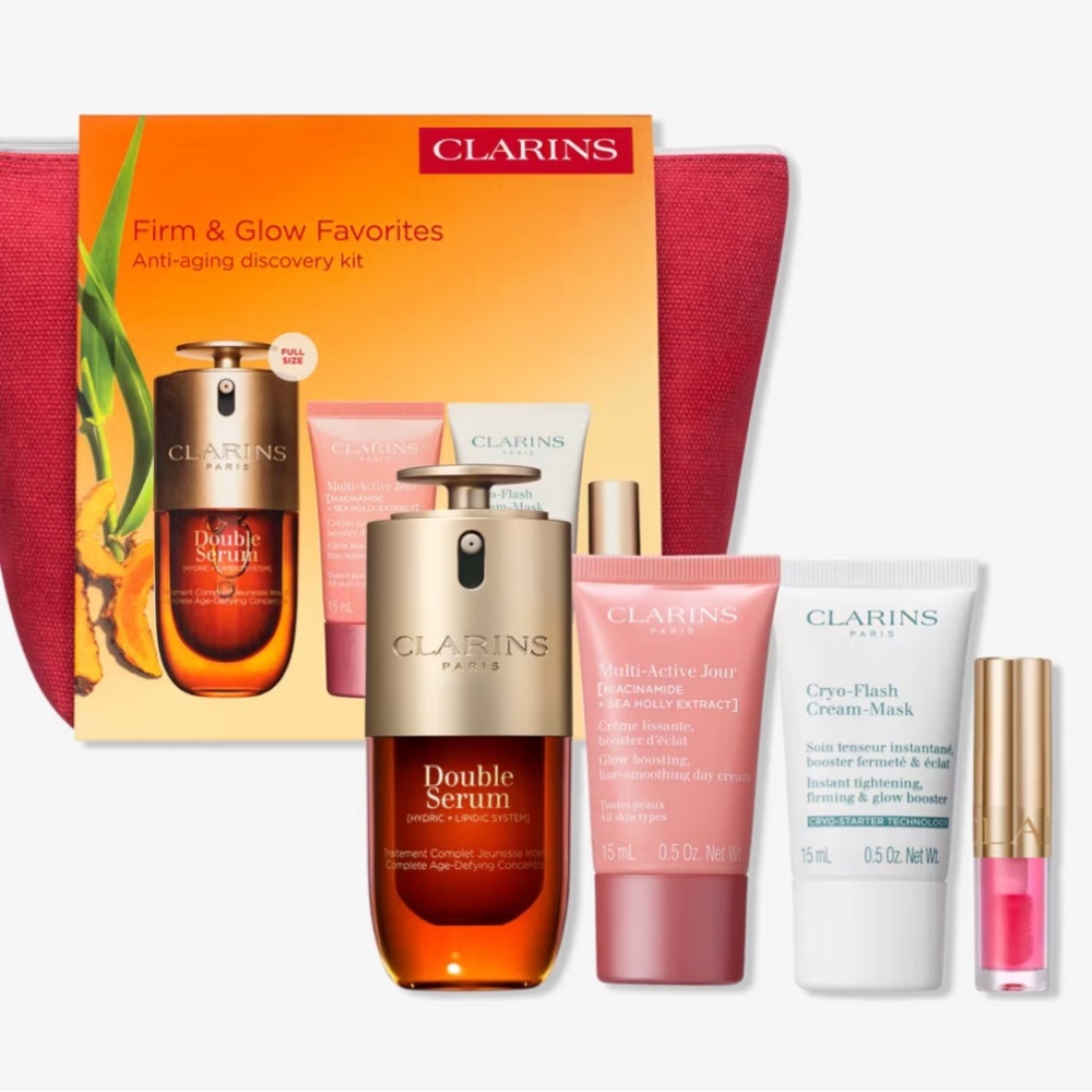 CLARINS Firm & Glow Favorites. Anti-aging discovery kit. Brand new.